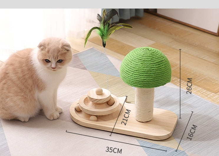 Cat Scratcher Toy with Double Sisal Balls