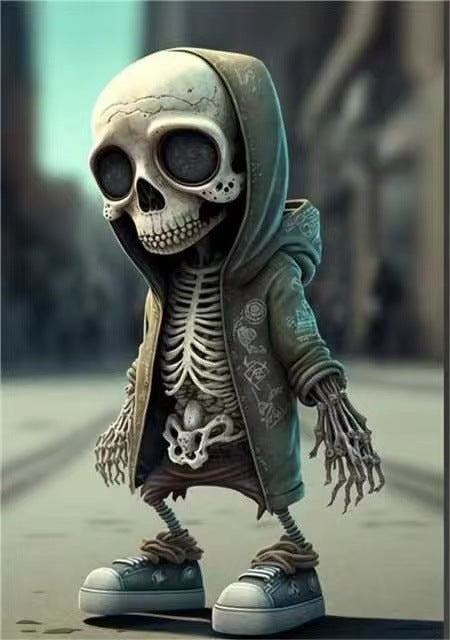 Spooky-Cute Skeleton Figurines for Halloween Fun