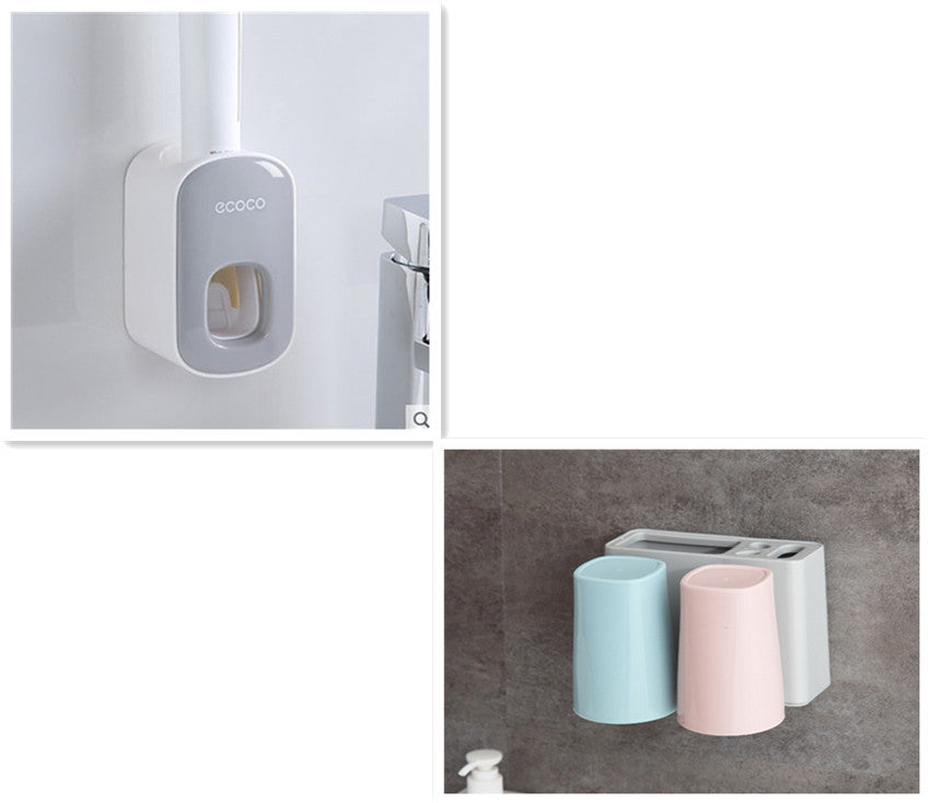 Bathroom Organizer & Toothpaste Dispenser for Everyday Ease