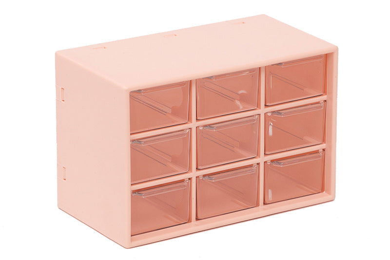 Transparent Desktop Storage Box – Multi-Drawer Organizer for Office & Home
