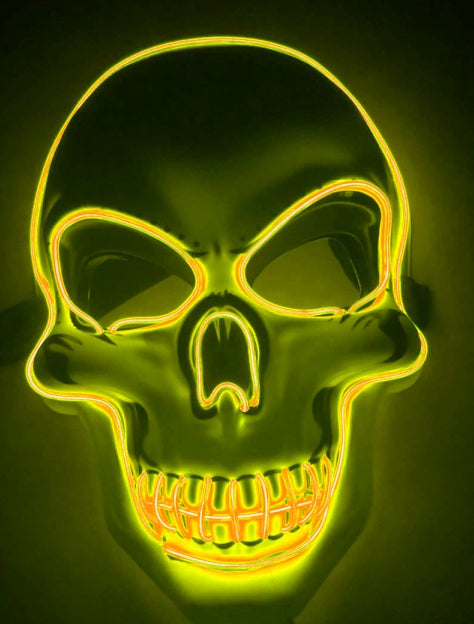 Halloween Skeleton Mask with Cool LED Glow