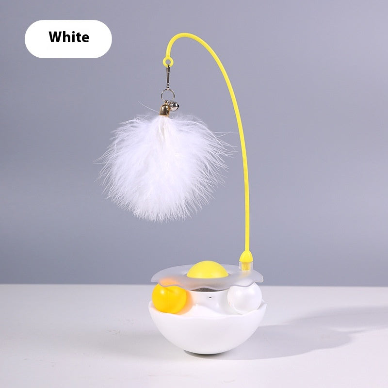 Smart Cat Toy – Interactive Tumbler with Feather Wand & Treat Ball