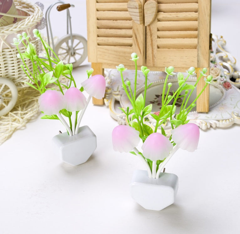 Whimsical LED Mushroom Lamp – Auto Sensor Glow, 220v