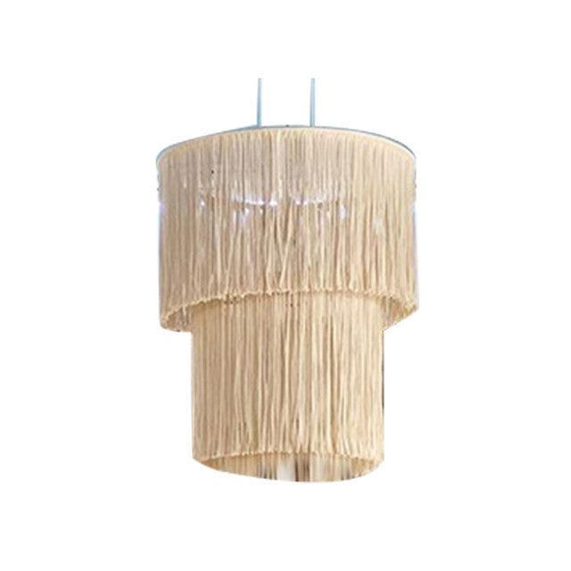 Hand-Knitted Macramé Lampshade for Boho Chic Lighting