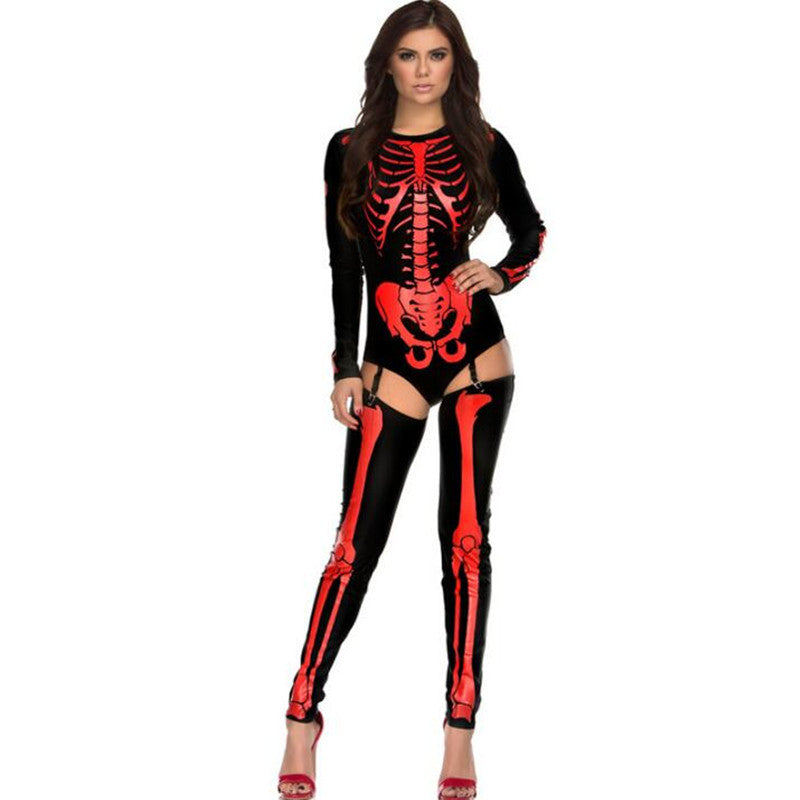 Halloween Skull Zombie Uniform – Spooky Party Look