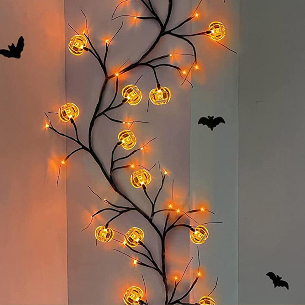 Halloween LED Lights With Pumpkins & Bats