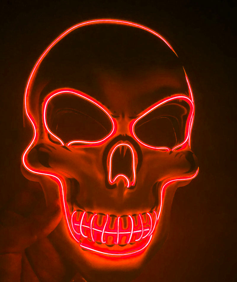 Halloween Skeleton Mask with Cool LED Glow