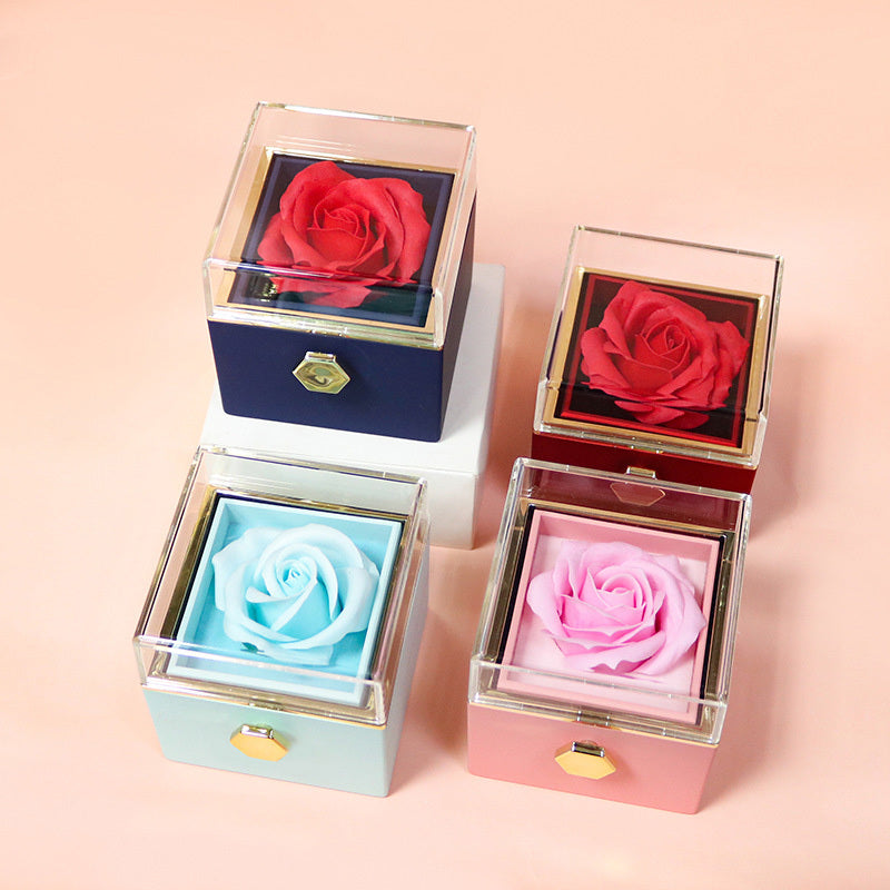 Rotating Flower Soap Rose Box – Perfect Anniversary Surprise