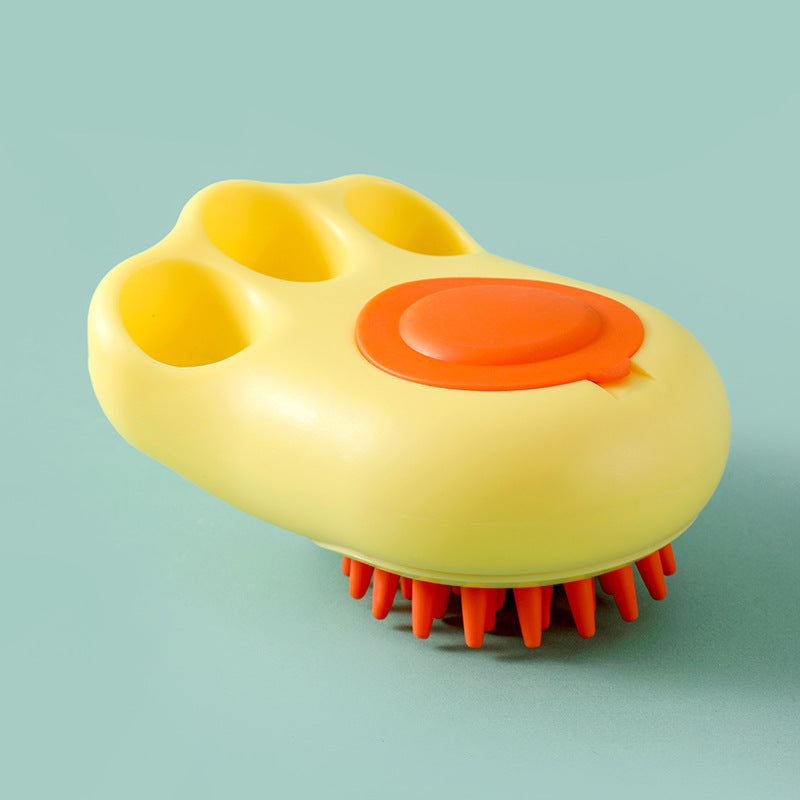 Silicone Pet Grooming Bath Brush – Dog & Cat Hair Remover, Deshedding & Deep Cleaning Tool