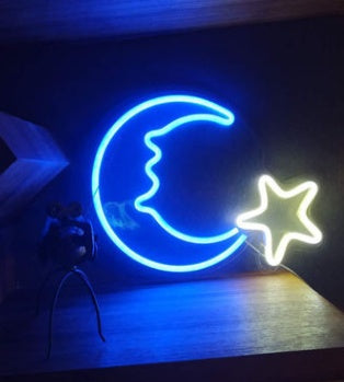 Aesthetic LED Neon Light Acrylic Back Panel – Room Decor Lamp for Bedroom & Gifts