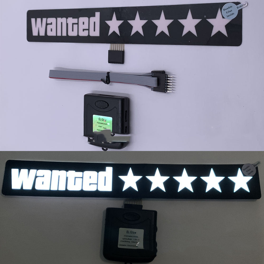 Car LED Windshield Glow Sign – Flashing Panel Sticker for Auto Styling