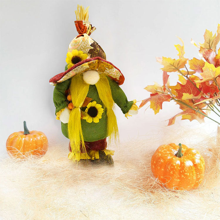 Harvest Doll - Thanksgiving Harvest Sunflower Gnome Faceless Ornament