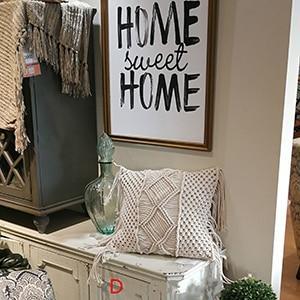Rustic Chic Bohemian Macramé Cotton Pillowcase