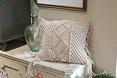 Rustic Chic Bohemian Macramé Cotton Pillowcase