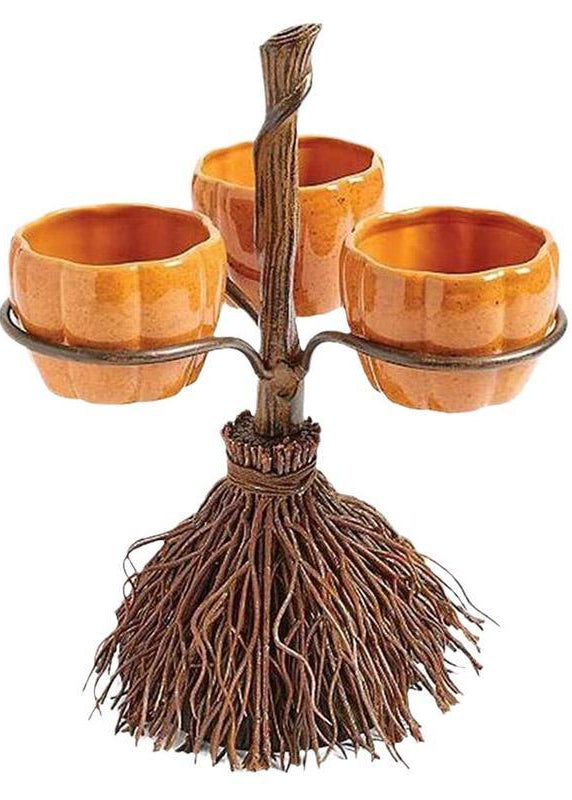 Halloween Pumpkin Snack Bowl Rack for Spooky Fun Parties