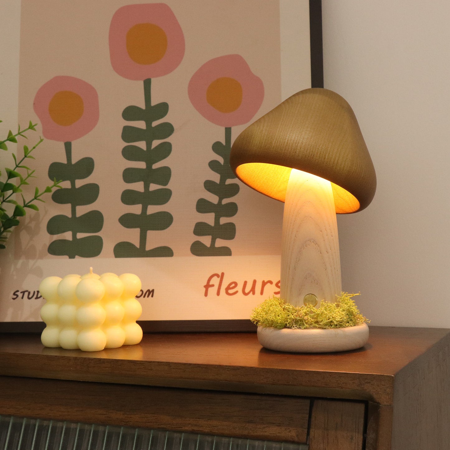 Twisted Mushroom Night Light for Cozy Bedroom Vibes