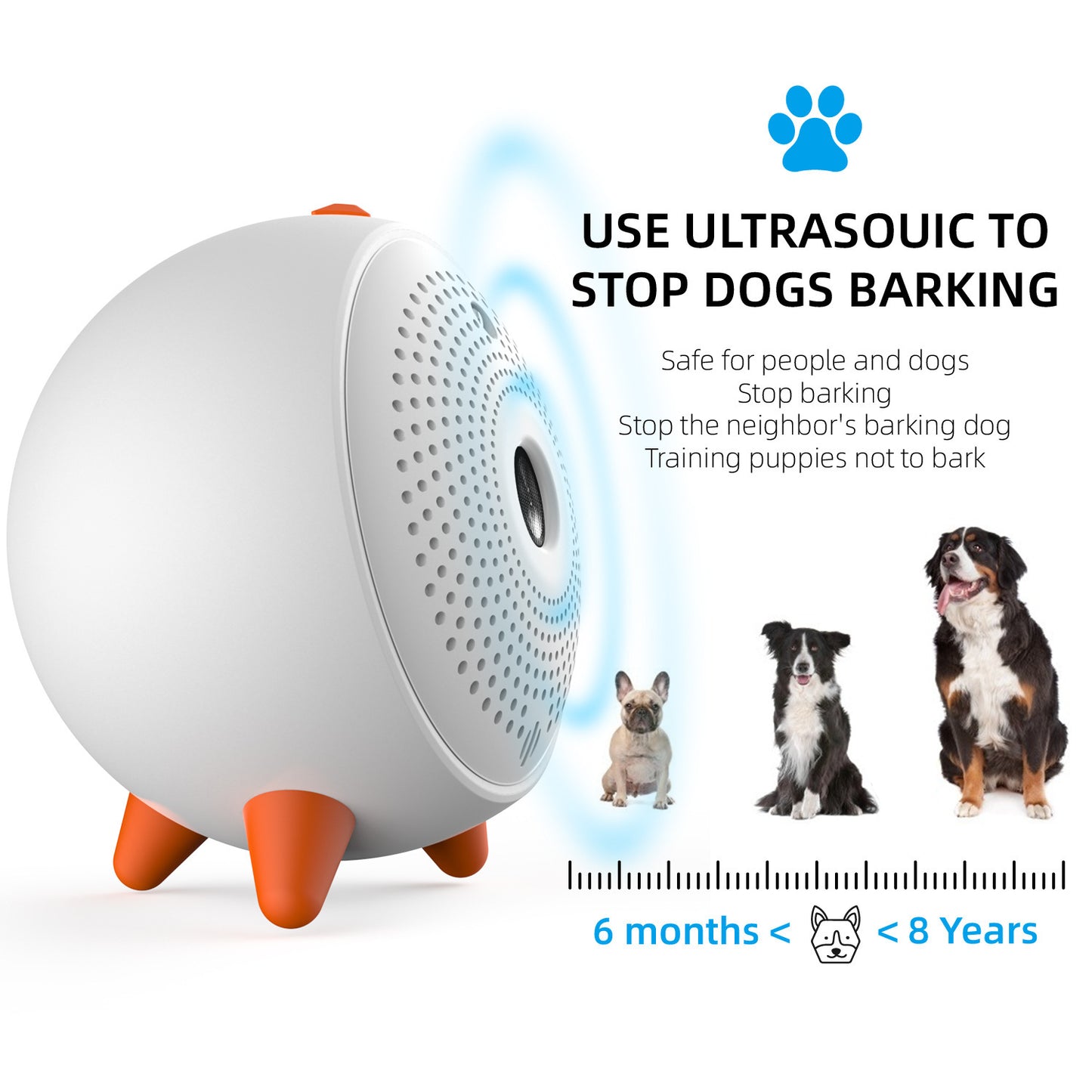 Adjustable Anti-Bark Device – Ultrasonic Dog Training Tool for Quiet Dogs