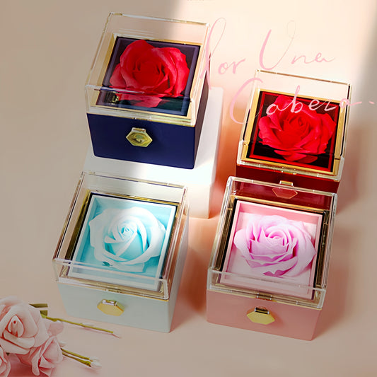 Rotating Flower Soap Rose Box – Perfect Anniversary Surprise