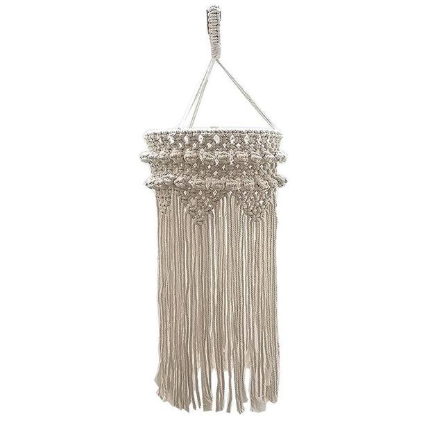 Hand-Knitted Macramé Lampshade for Boho Chic Lighting