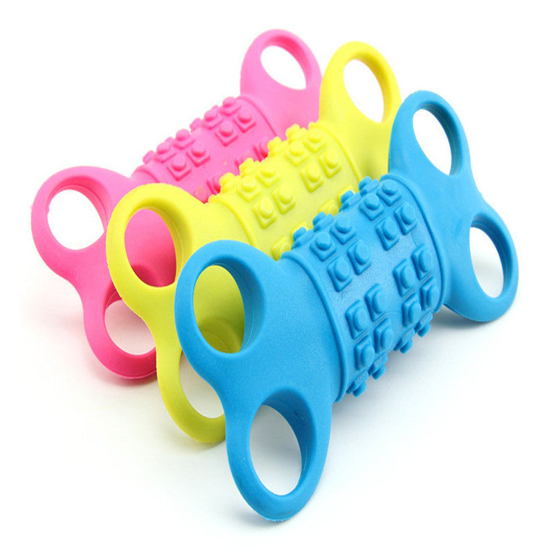 Durable Silicone Dog Bone Toy – Interactive Chew Toy for Puppies & Small Dogs