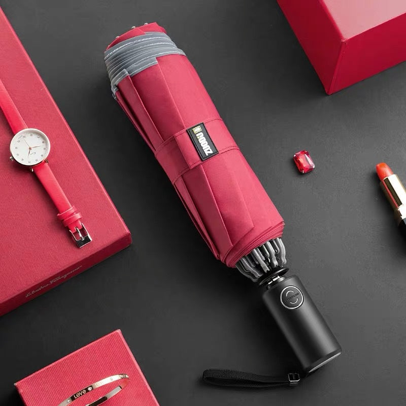 Portable Folding LED Umbrella – Rain and Sun Protection with Built-in Light