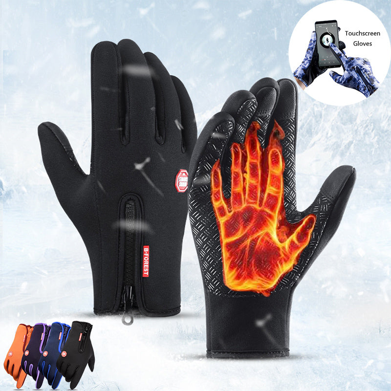 Winter Motorcycle Riding Gloves – Waterproof, Windproof, and Fleece-Lined