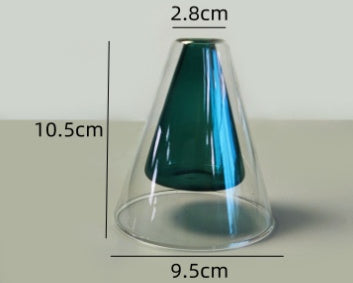 Stylish Glass Vase Decor – Double Wall Hydroponic Flower Pot for Elegant Home Styling