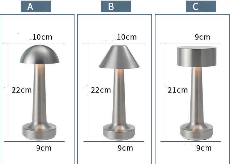 Vintage Industrial Table Lamp – LED Ambient Night Light for Bedroom, bar & Cozy Spaces