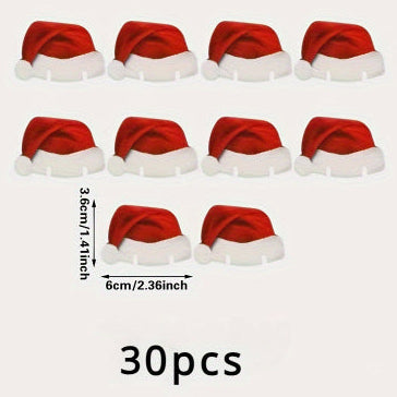 Festive Wine Glass Decor – Christmas Table Setup Accessories (10pcs Set)