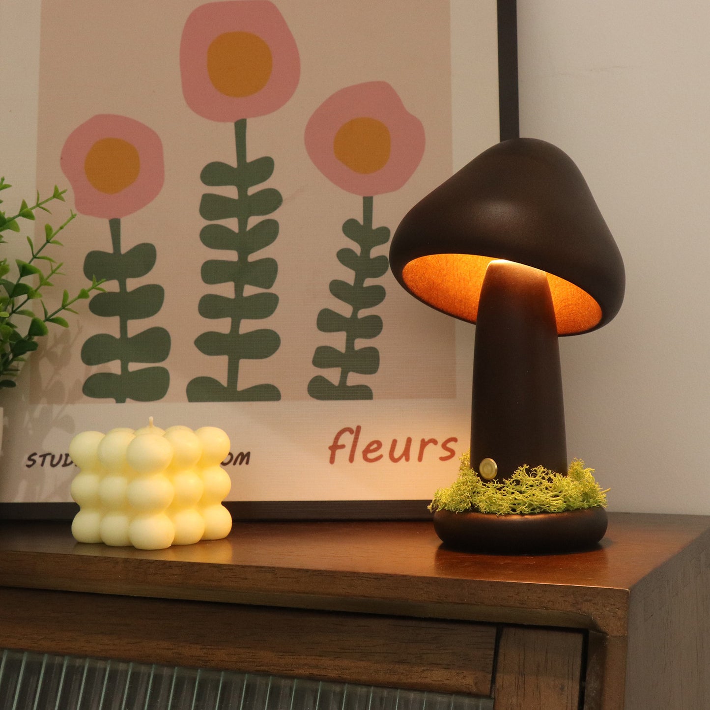 Twisted Mushroom Night Light for Cozy Bedroom Vibes