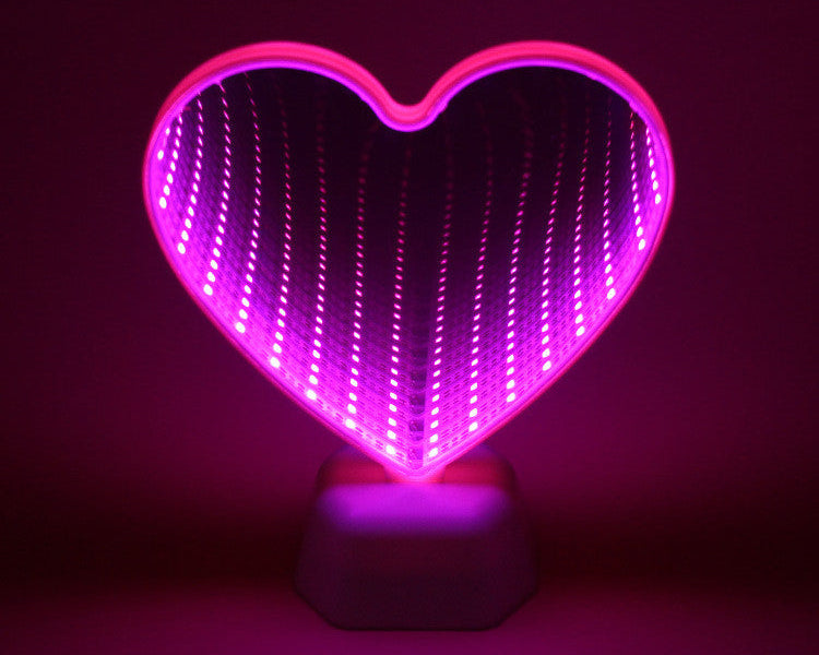 Creative Infinity Mirror LED Light – Double-Sided Love Tunnel Lamp