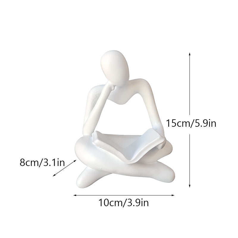 Abstract Nordic Resin Sculpture – Elegant Home & Office Desk Decor Figurine