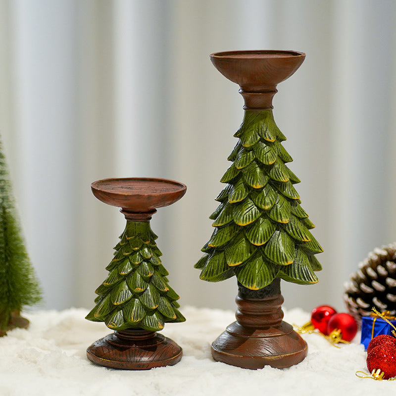 Resin Christmas Tree Candlestick – Add Holiday Magic Easily