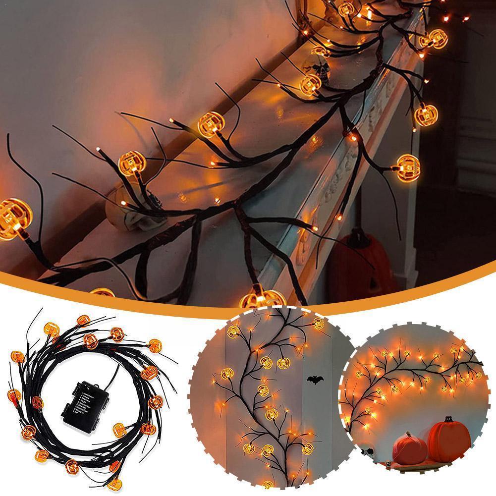 Halloween LED Lights With Pumpkins & Bats