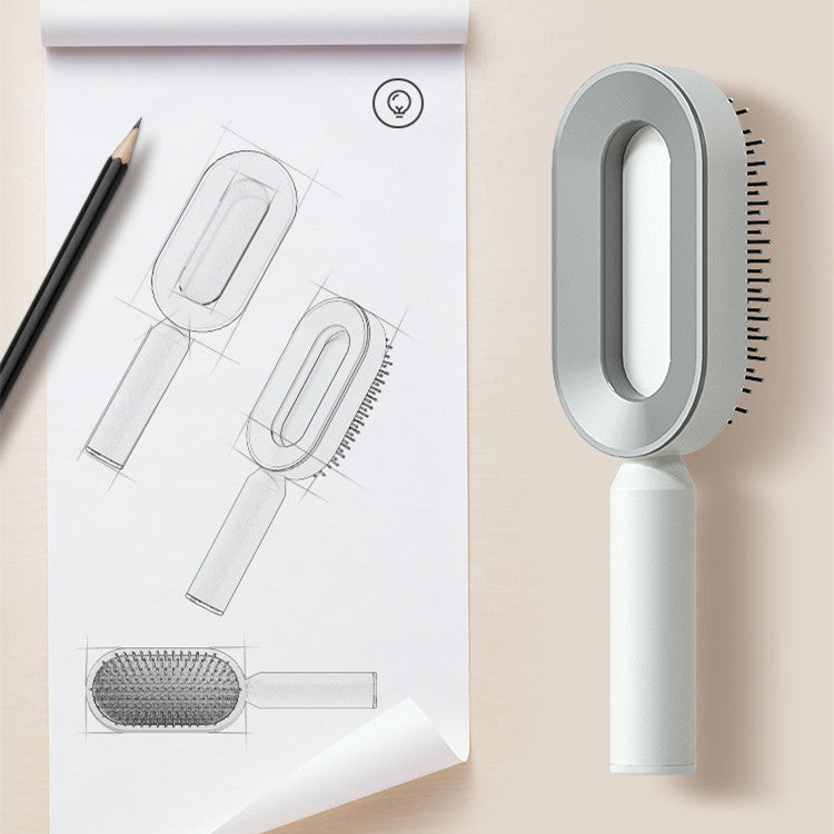 Self-Cleaning Hair Brush – Detangling & Smoothing with One-Click Hair Removal