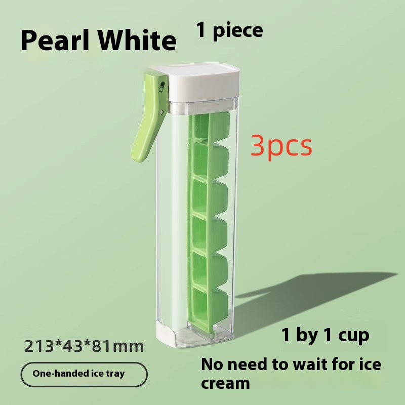 Press Ice Cube Tray with Storage Box – Easy Release Ice Maker for Freezer Organization & Quick Ice