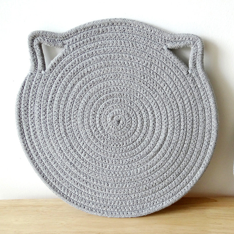 Cute Cat Ears Hanging Table Mat – Kitchen Heat Resistant Placemat for Dining & Home Decor