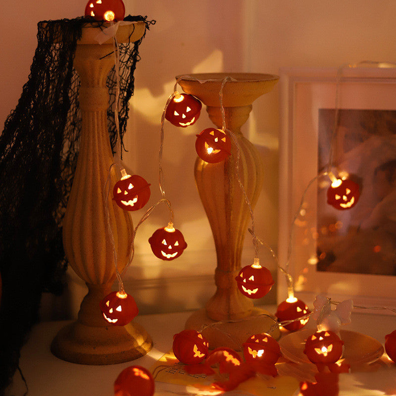 Halloween Festival LED Fairy Lights String – Ghost Pumpkin Decorative Lights for Party Setup