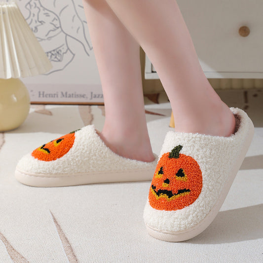 Pumpkin Cartoon Slippers for Warm Cozy Evenings