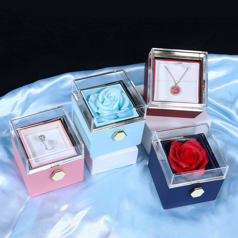Rotating Flower Soap Rose Box – Perfect Anniversary Surprise