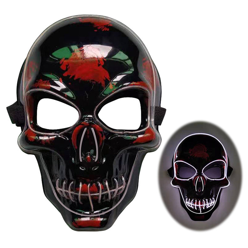 Halloween Skeleton Mask with Cool LED Glow
