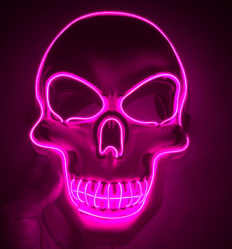 Halloween Skeleton Mask with Cool LED Glow