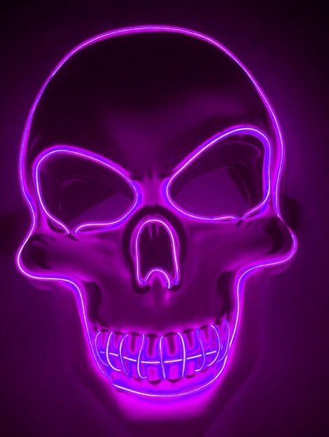 Halloween Skeleton Mask with Cool LED Glow