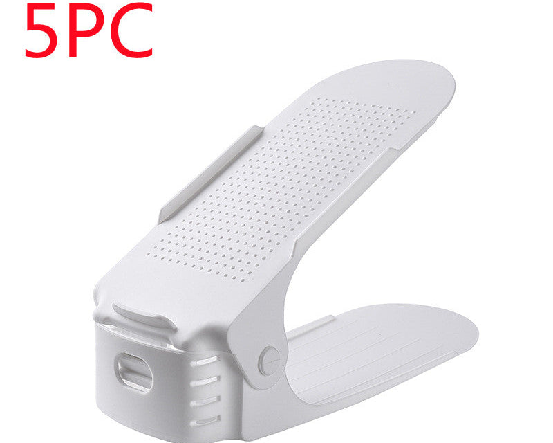 Space Saving Shoe Rack – Stackable Double Shelf Organizer for Small Spaces