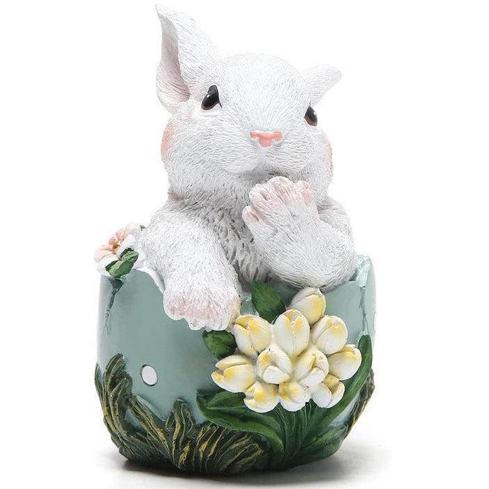 Easter Bunny Statue – Resin Spring Home Decor for Table & Shelf