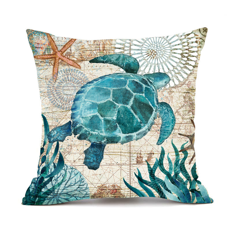 Ocean-Inspired Turtle Pillow Cases for Relaxing Spaces
