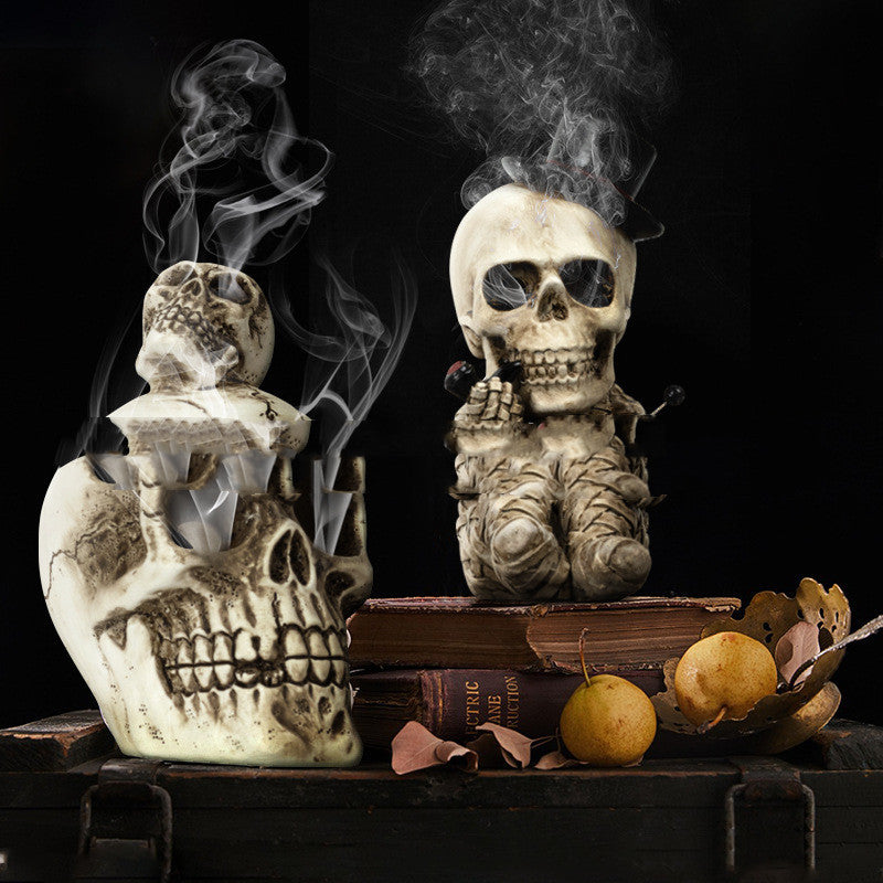 Aromatherapy Skull Decor for Unique Halloween Home Styling