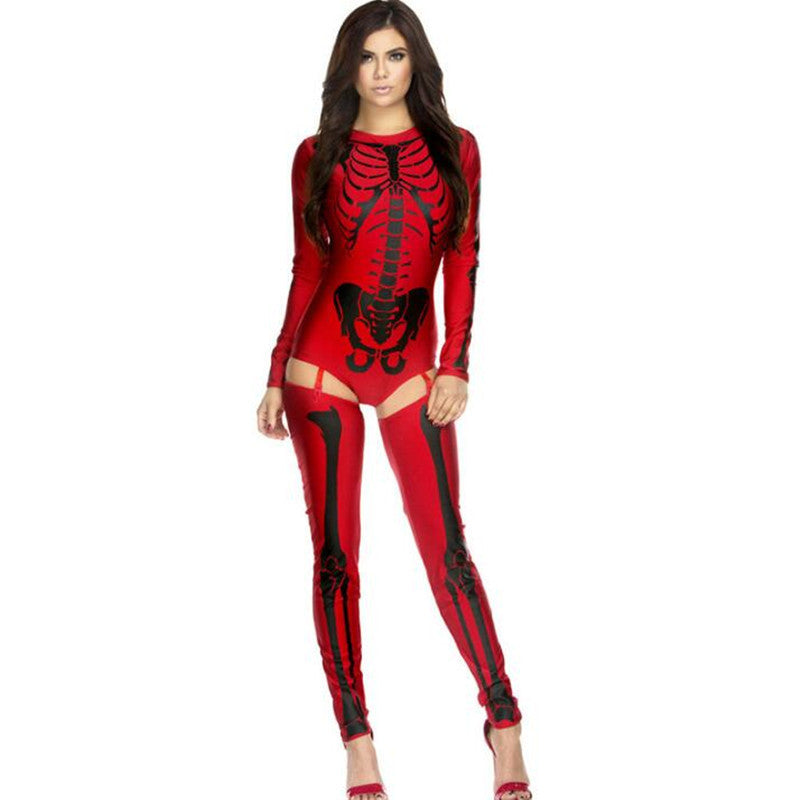 Halloween Skull Zombie Uniform – Spooky Party Look