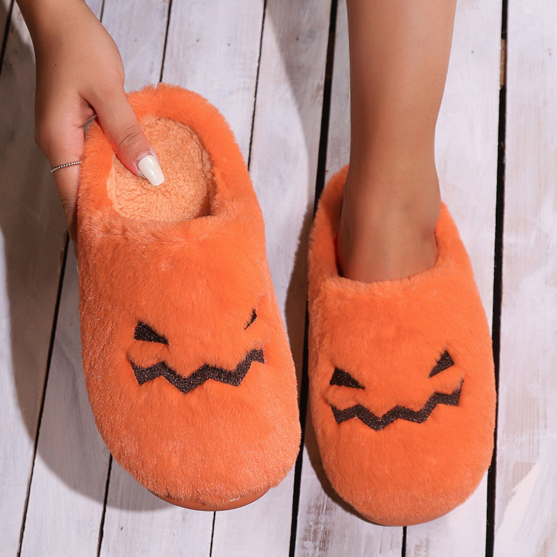 Halloween Pumpkin Slippers for Comfy Home Vibes
