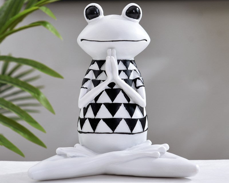 Yoga Frog Figurine – Peaceful Meditation Home Decor